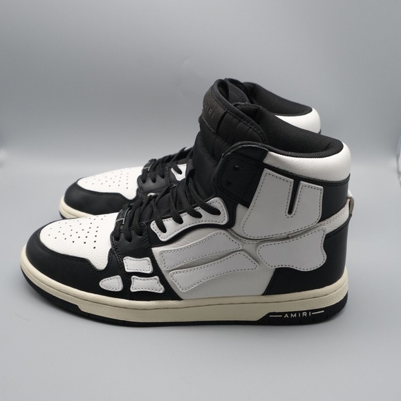 Amiri Skel Top High Mens Size 11 US 44 EU Black White Sneakers - Picture 12 of 13